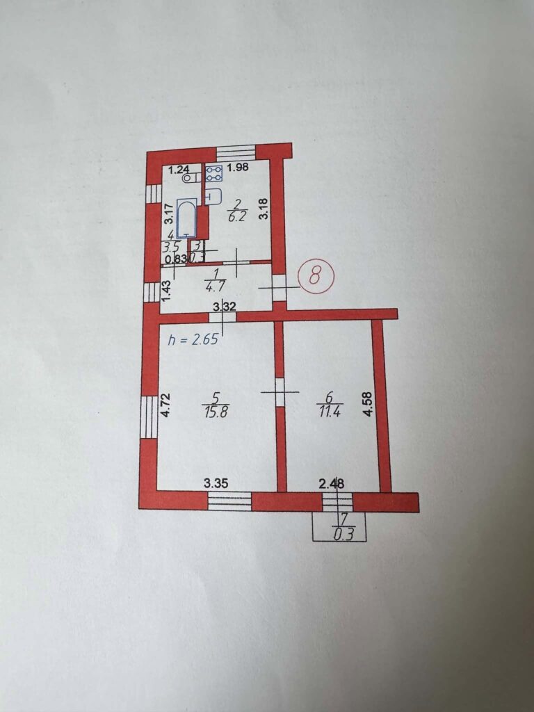 Продається 2х.кімнатна квартира на Святого Володимира